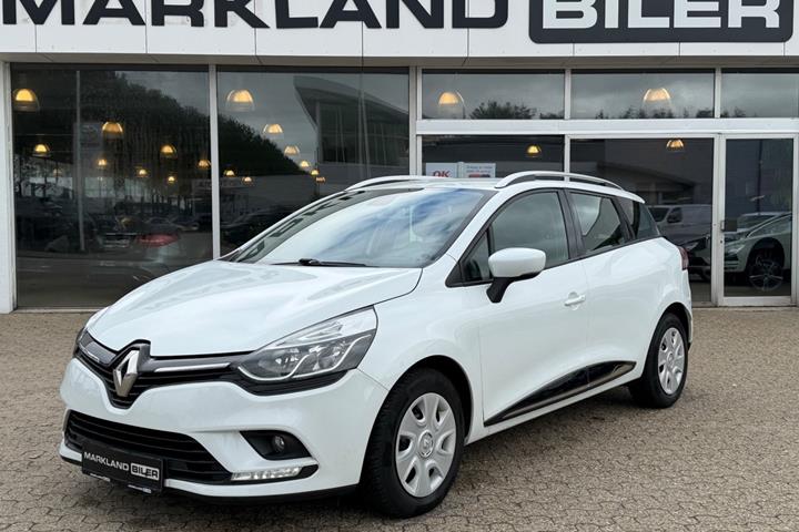 Hvid Renault Clio IV fra 2018 set udefra