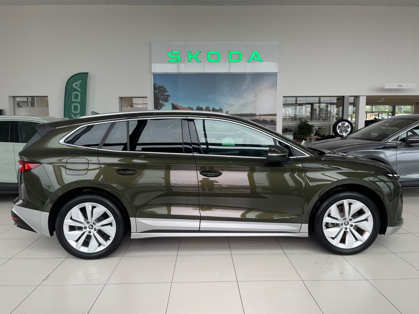 Grøn Skoda Enyaq fra 2026
