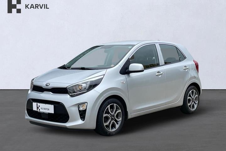 Sølv Kia Picanto fra 2019 set udefra