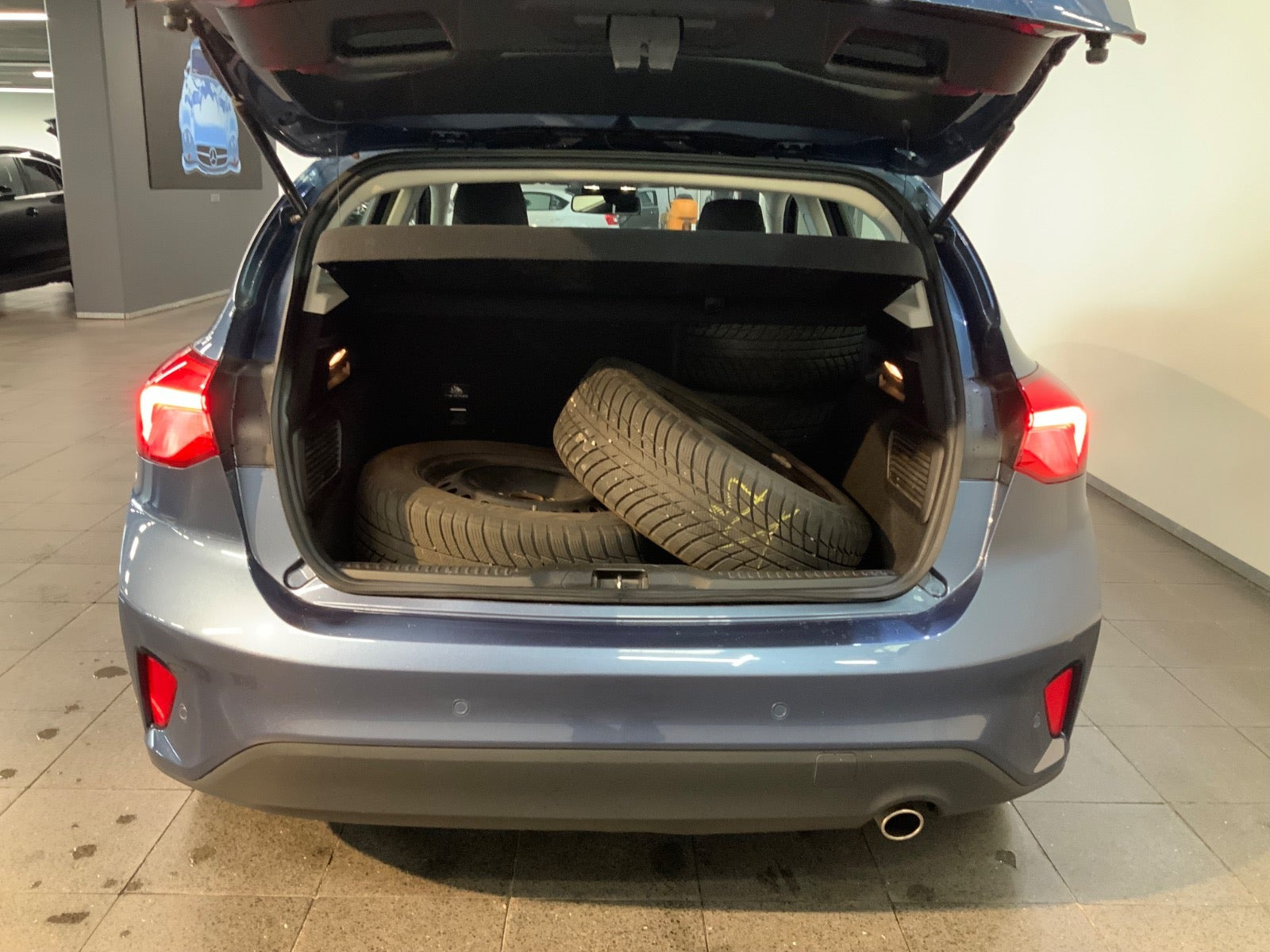Blå Ford Focus fra 2018