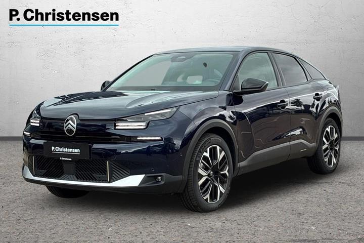 Blå Citroën ë-C4 fra 2024 set udefra