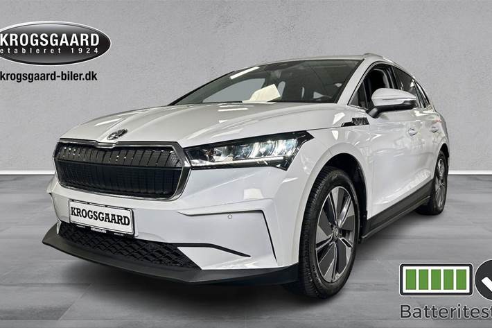 Hvid Skoda Enyaq fra 2021