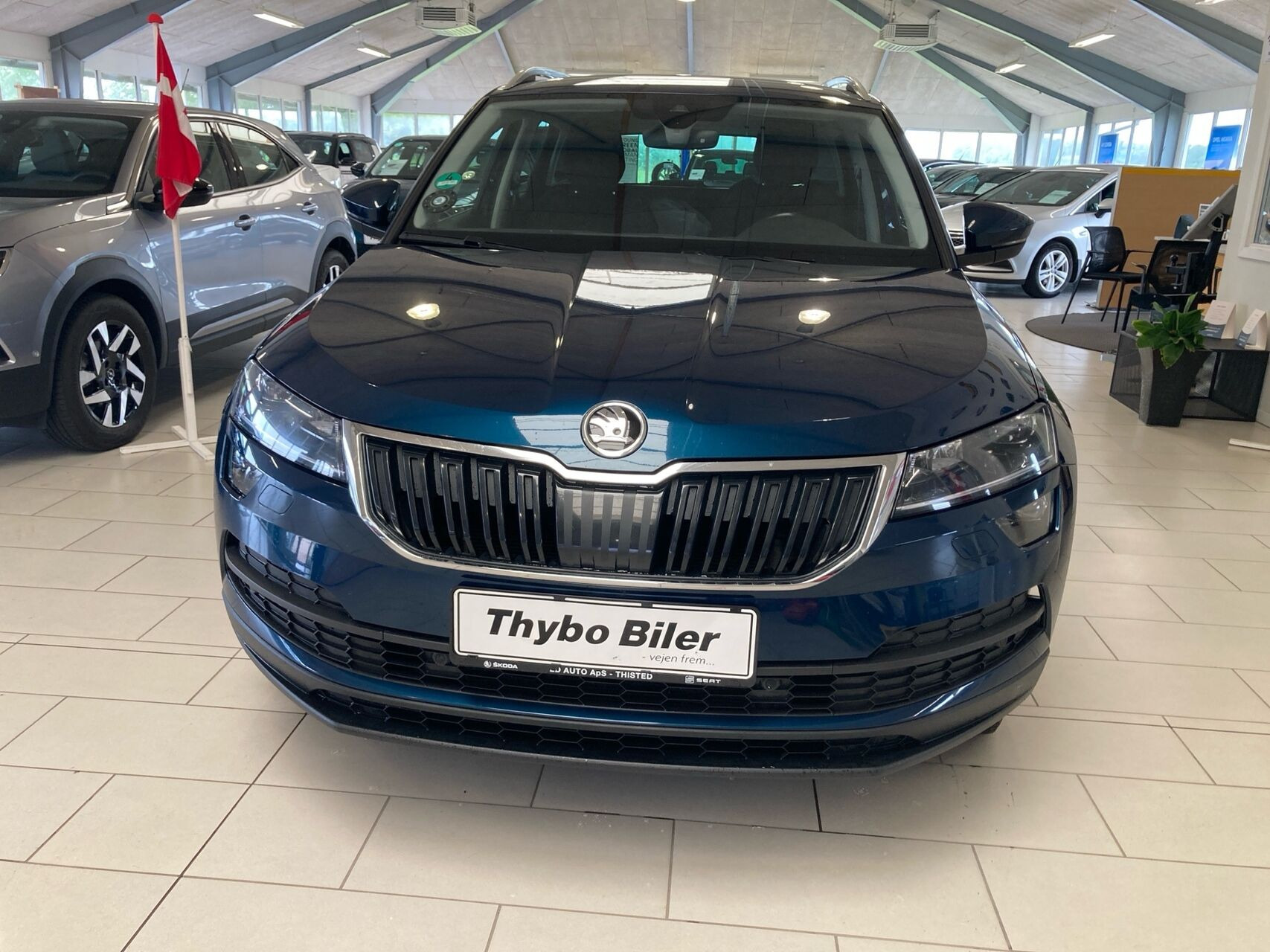 Blå Skoda Karoq fra 2020