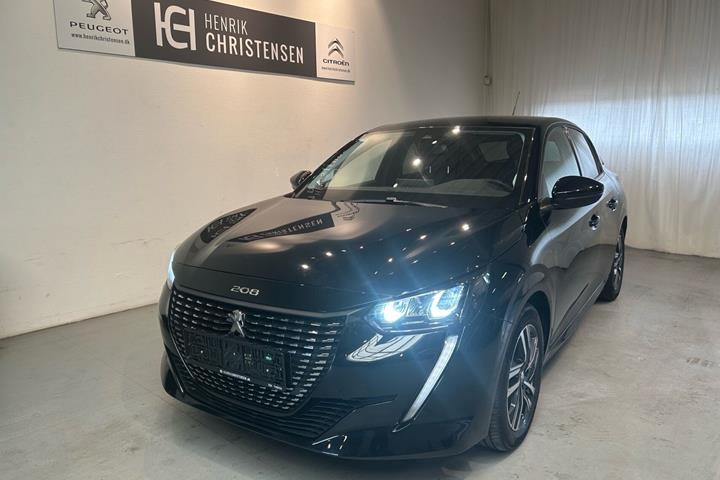 Sort Peugeot 208 fra 2022 set udefra