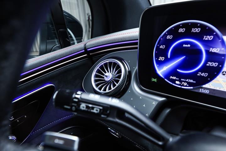 Grøn Mercedes EQE350 SUV fra 2024