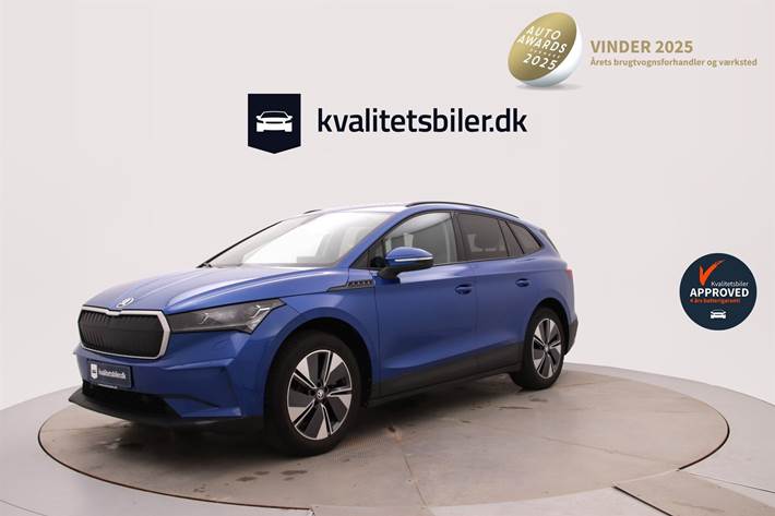Blå Skoda Enyaq fra 2023