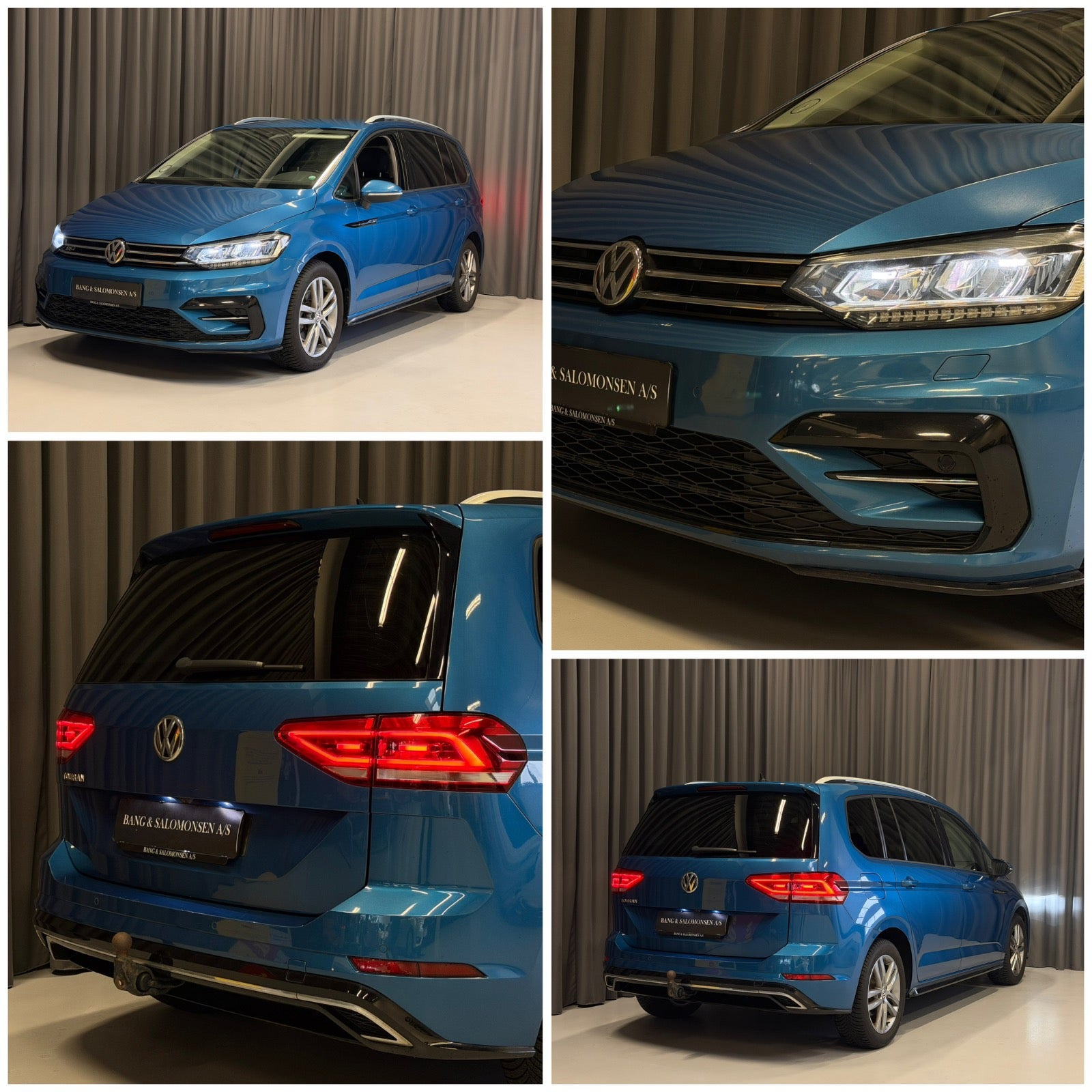 Blå VW Touran fra 2019