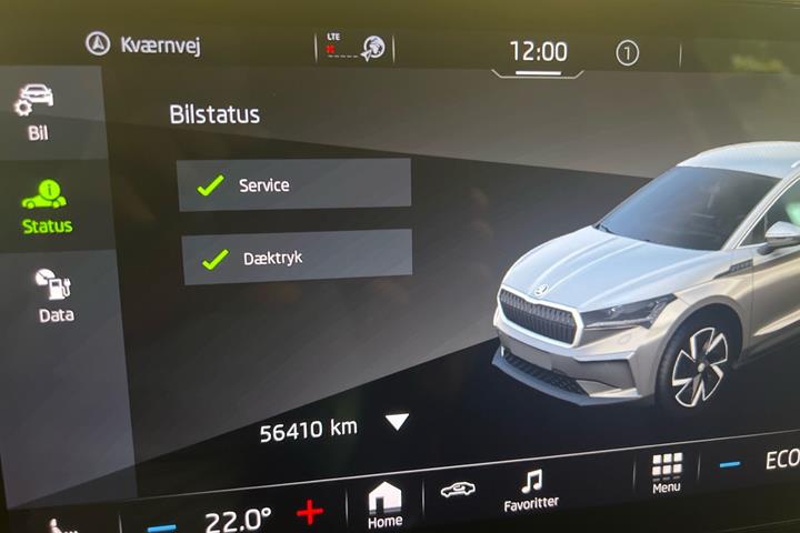 Blå Skoda Enyaq fra 2023