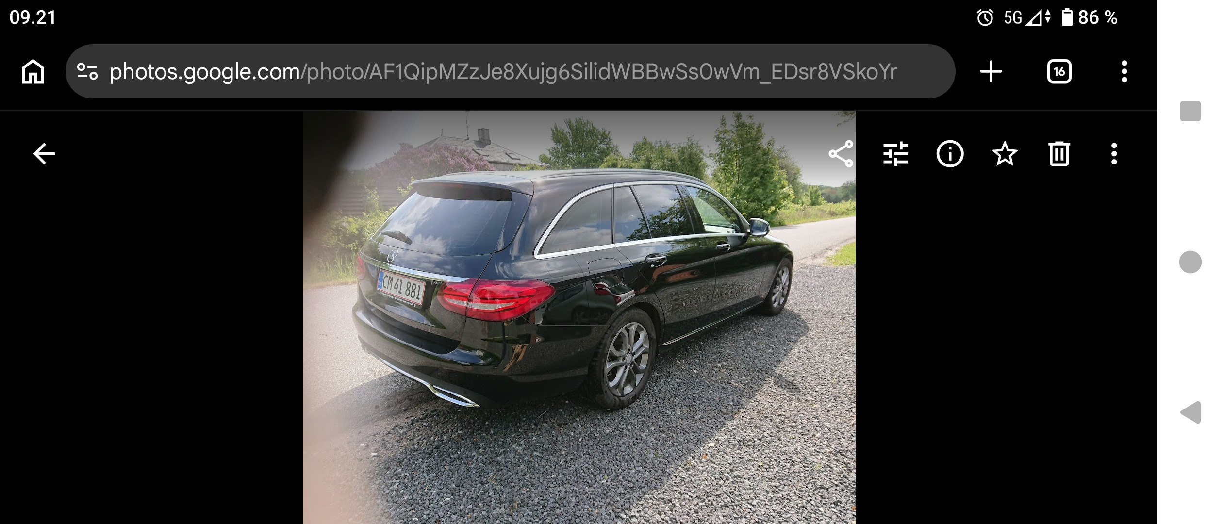 Sort Mercedes 220 D fra 2016
