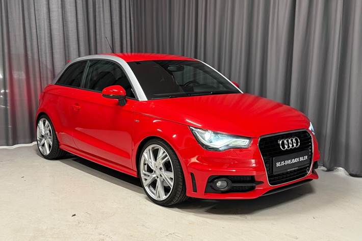 Rød Audi A1 fra 2011