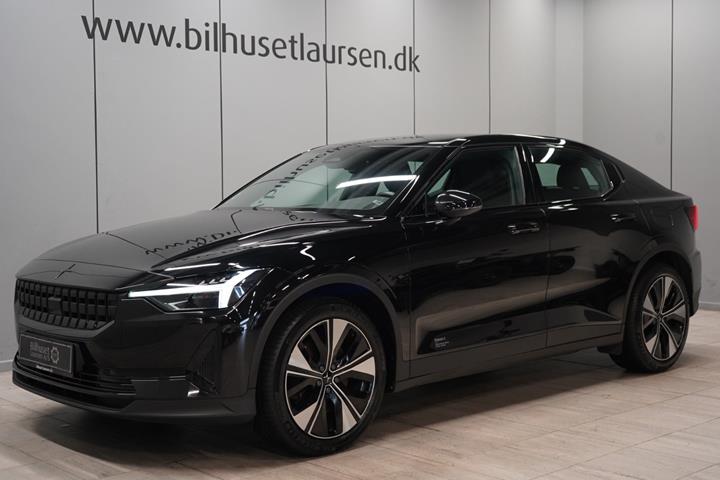 Sort Polestar 2 fra 2023 set udefra