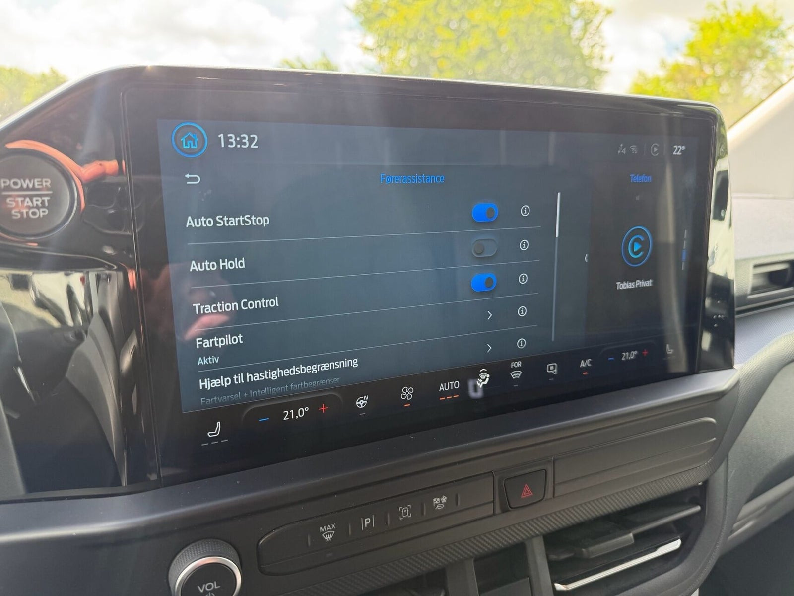 Blå Ford Transit Custom 300 L2 fra 2024