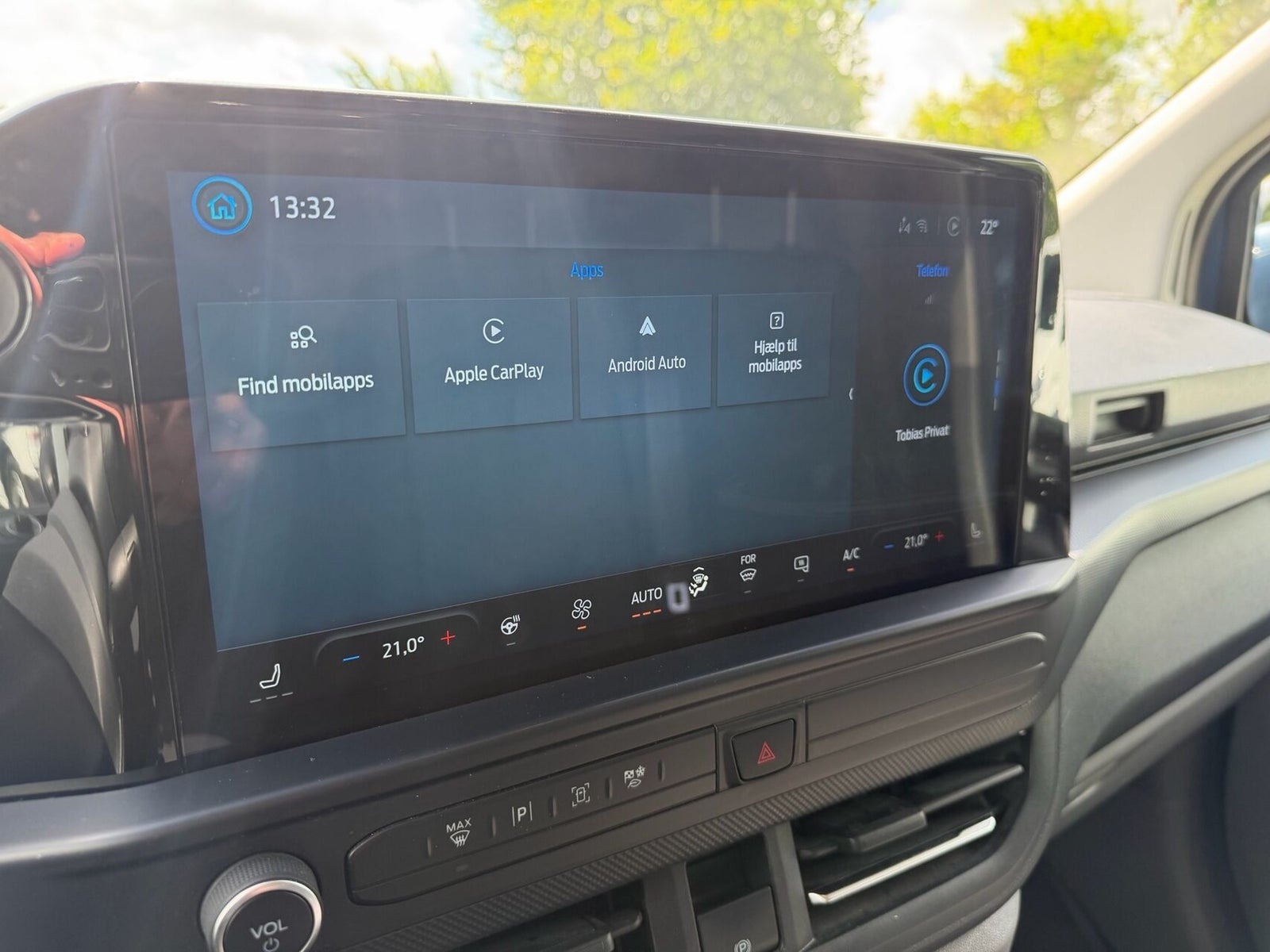 Blå Ford Transit Custom 300 L2 fra 2024