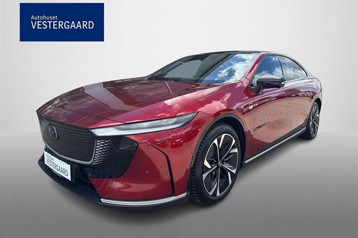 Rød Mazda 6e fra 2025 set udefra