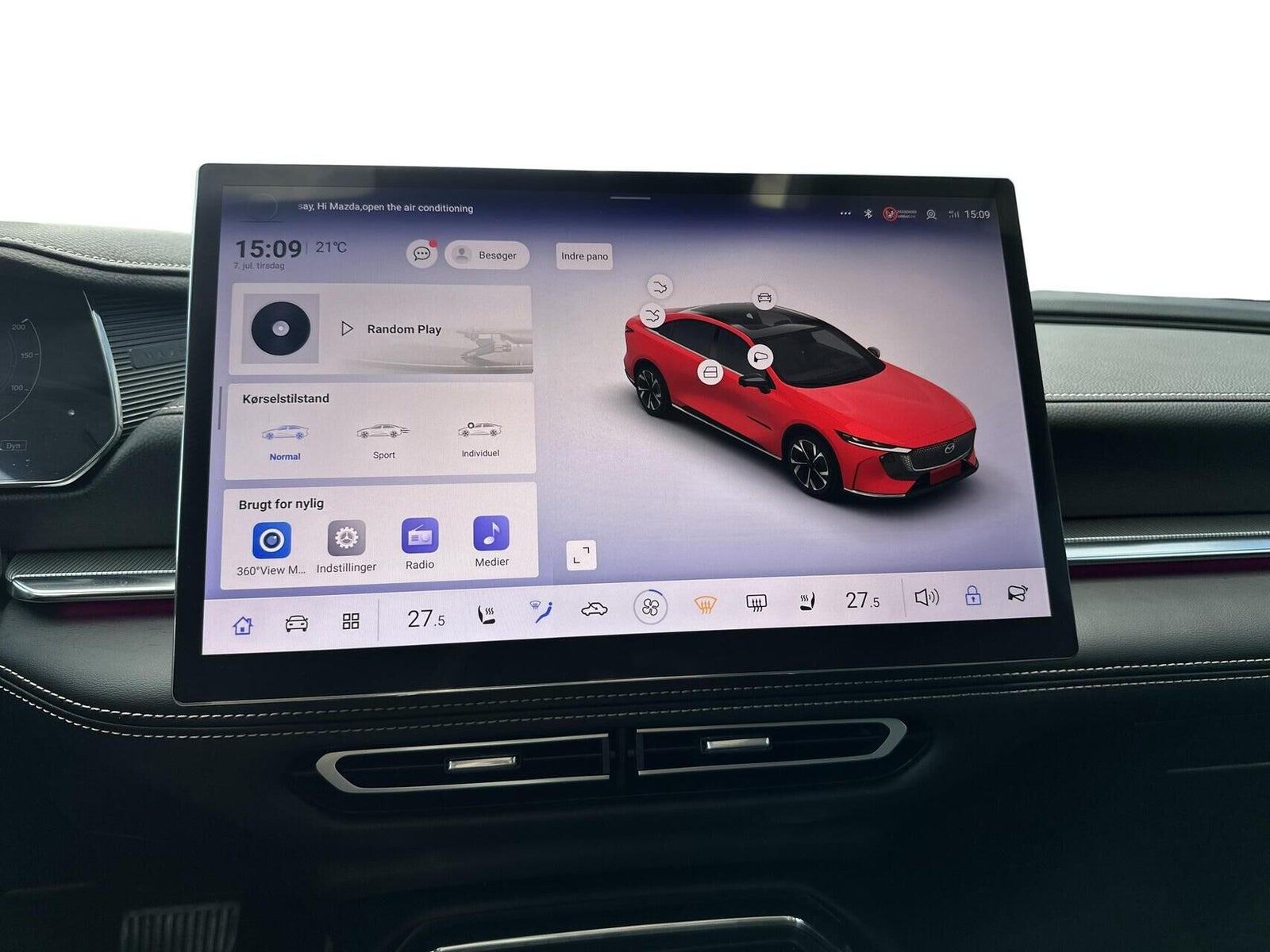 Rød Mazda 6e fra 2025