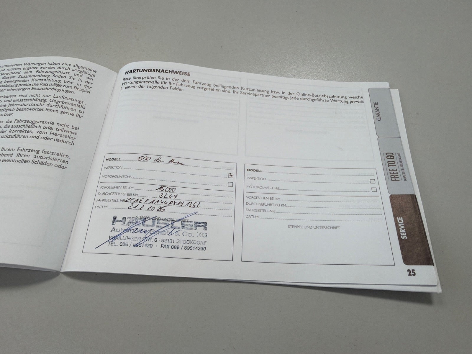 Sort Fiat 500e fra 2024
