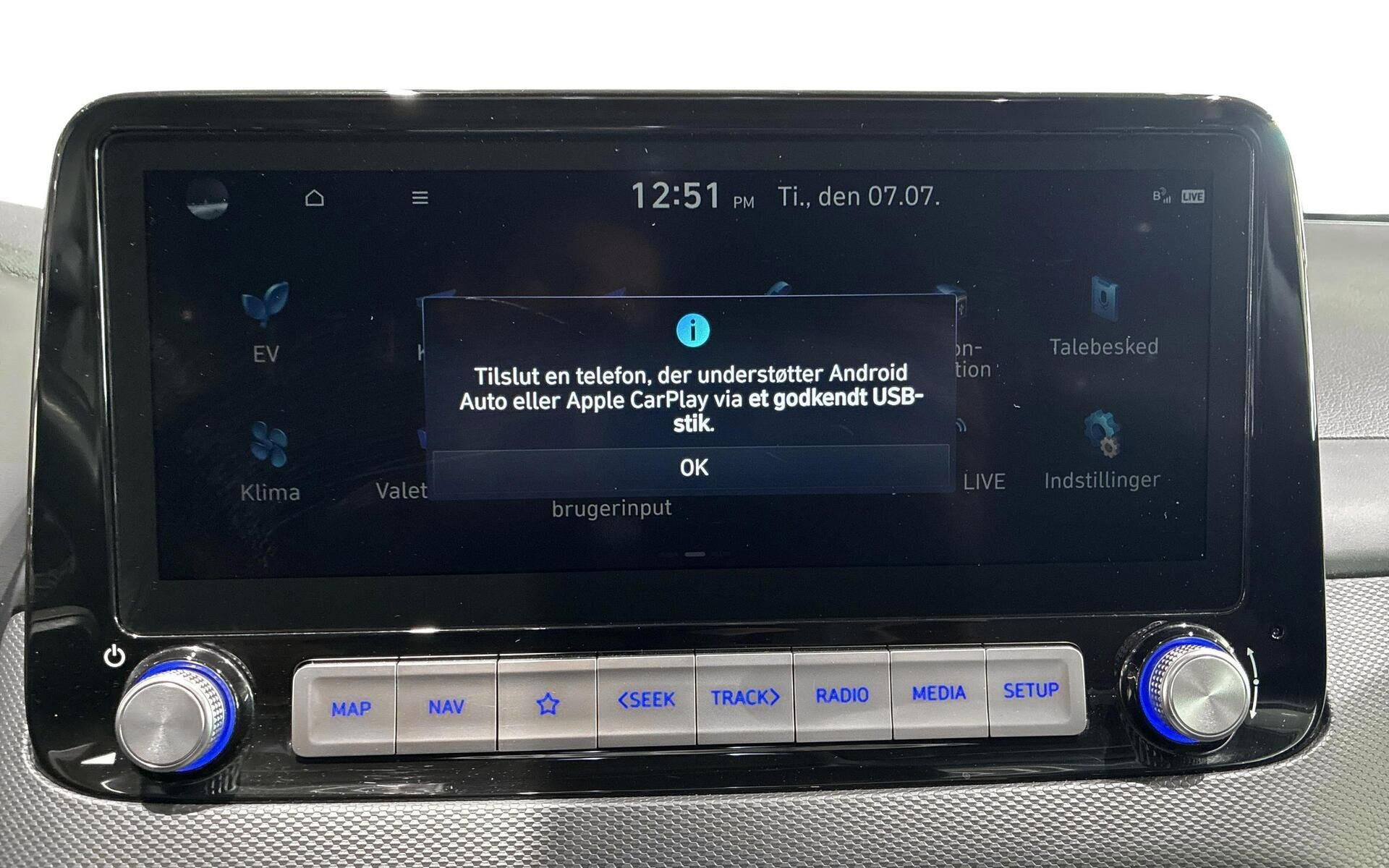 Rød Hyundai Kona fra 2021
