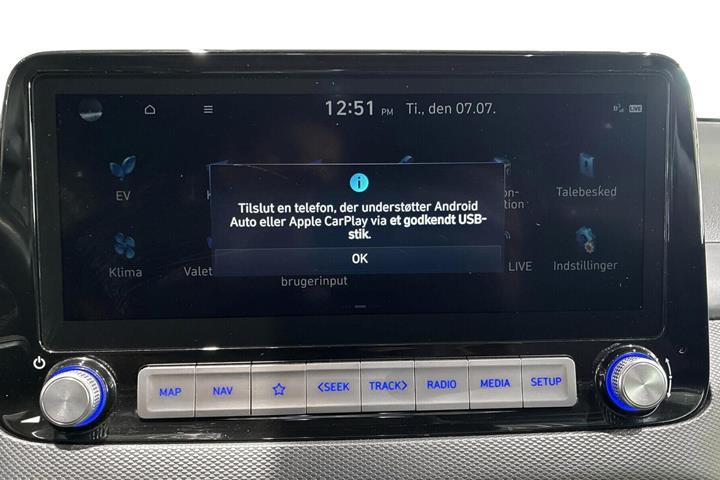Rød Hyundai Kona fra 2021