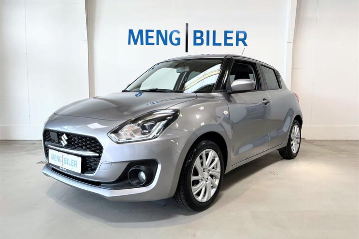 Sølv Suzuki Swift fra 2021 set udefra