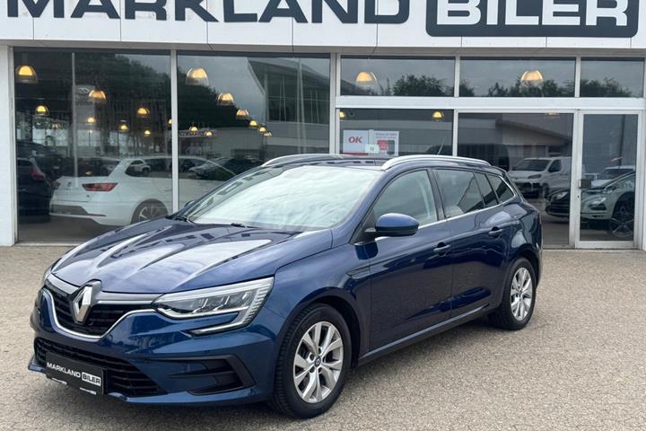 Blå Renault Megane IV fra 2021 set udefra