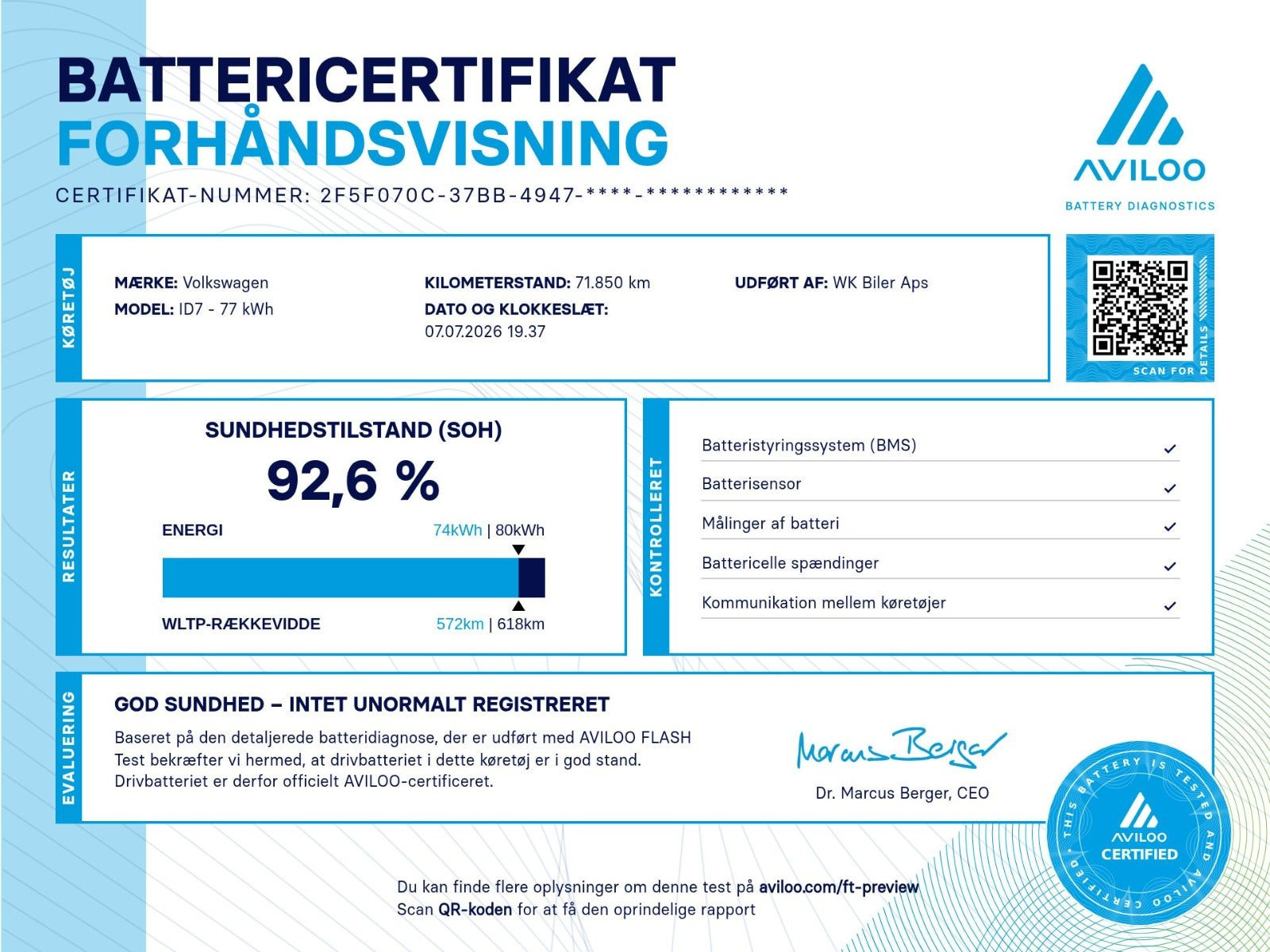 Hvid VW ID.7 fra 2025