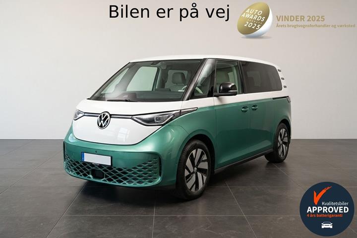 Grøn VW ID.Buzz fra 2024 set udefra
