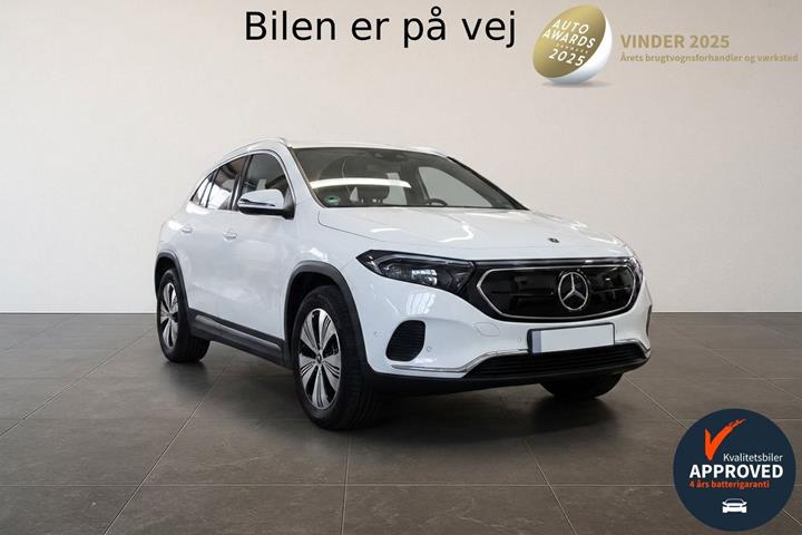 Hvid Mercedes EQA 250+ fra 2023 set udefra