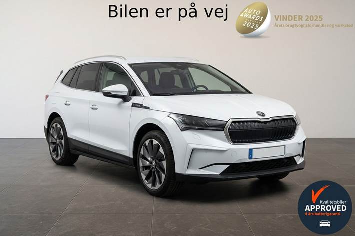Hvid Skoda Enyaq fra 2023