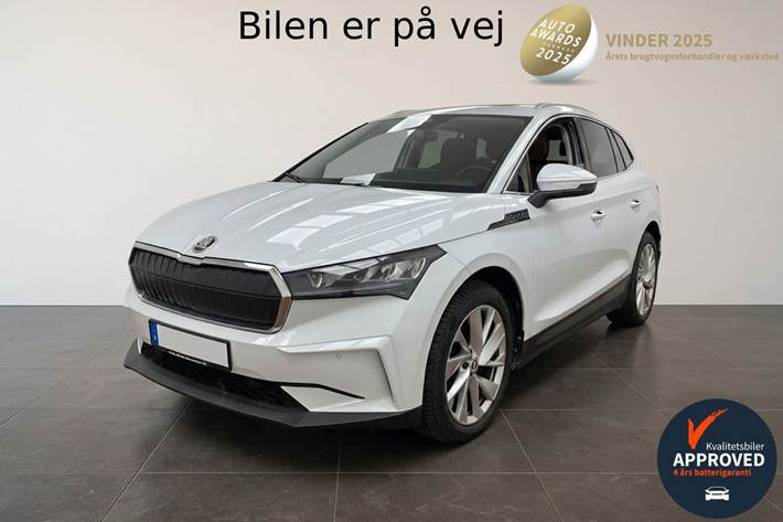 Hvid Skoda Enyaq fra 2022