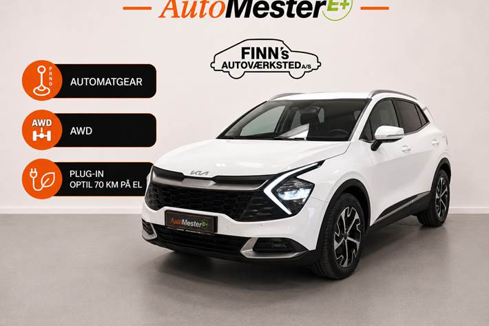 Hvid Kia Sportage fra 2022 set udefra