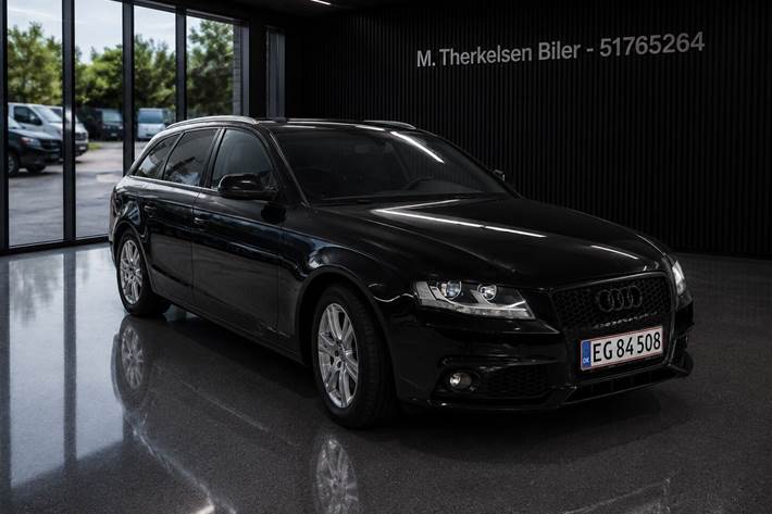 Sort Audi A4 fra 2008