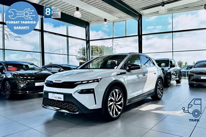 Hvid Skoda Elroq fra 2026 set udefra
