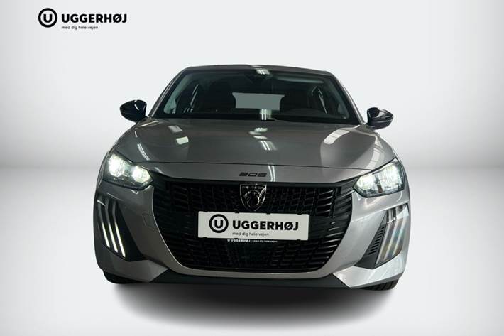 Grå Peugeot e-208 fra 2025
