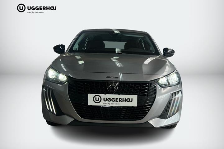 Grå Peugeot e-208 fra 2025