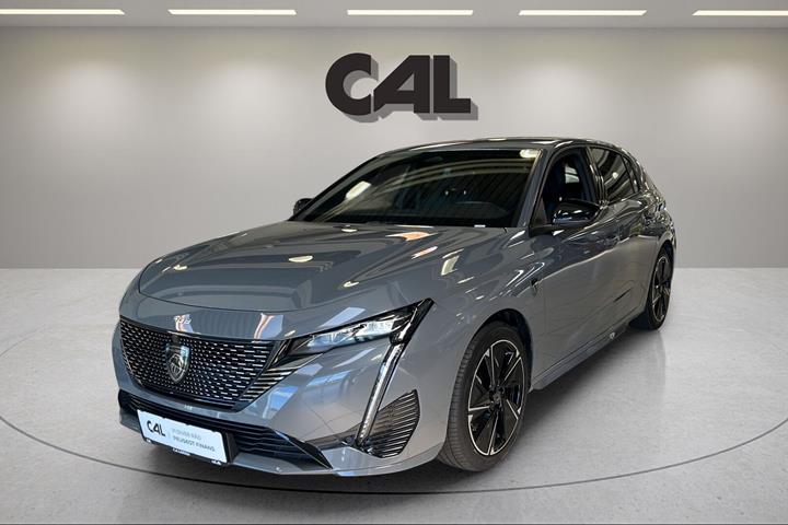 Grå Peugeot E-308 fra 2023 set udefra