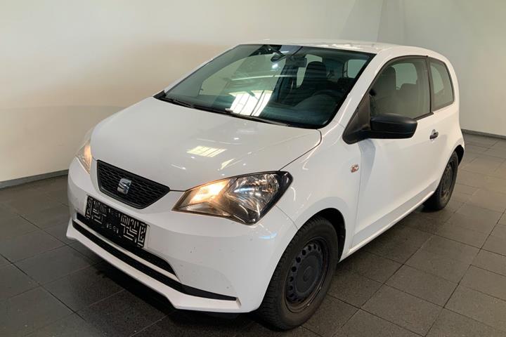 Hvid Seat Mii fra 2014 set udefra
