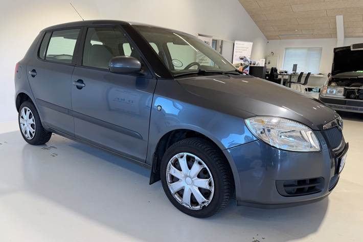 Grå Skoda Fabia fra 2009