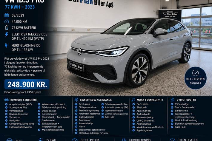 Grå VW ID.5 fra 2023