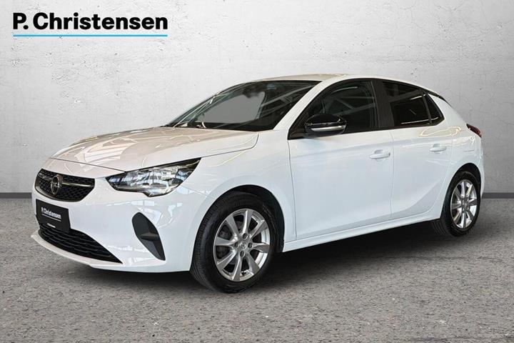 Hvid Opel Corsa fra 2023 set udefra
