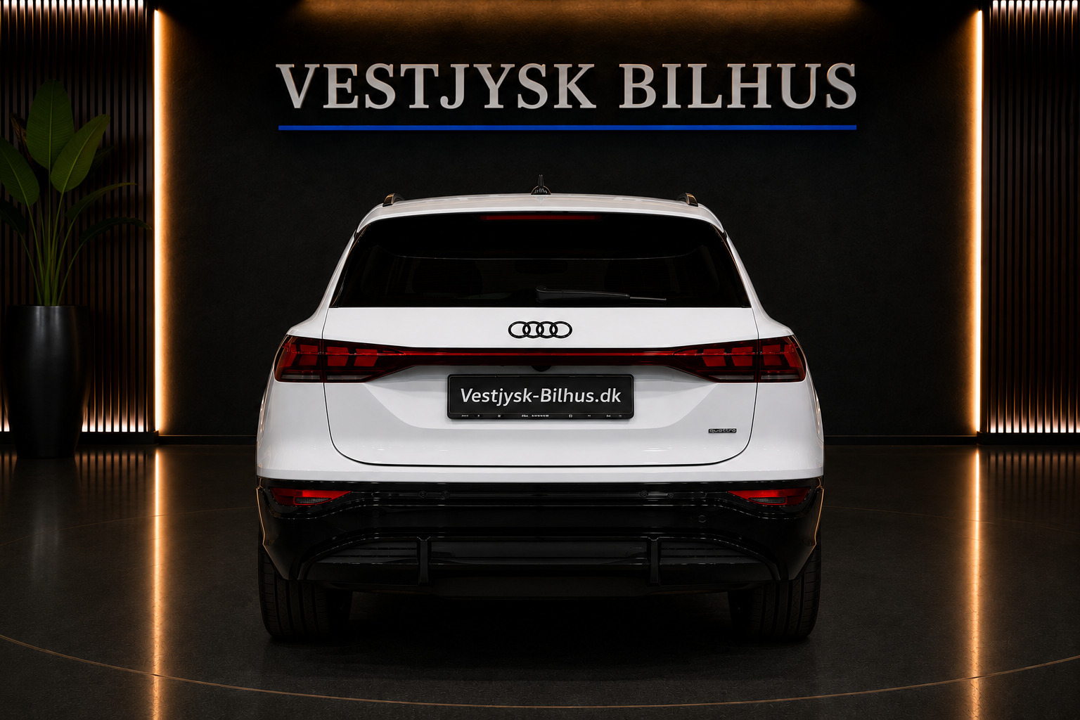 Hvid Audi Q6 e-tron fra 2025