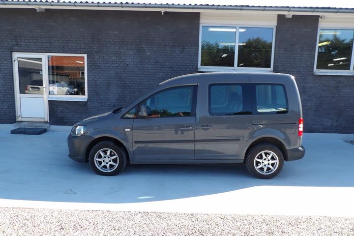Grå VW Caddy fra 2012