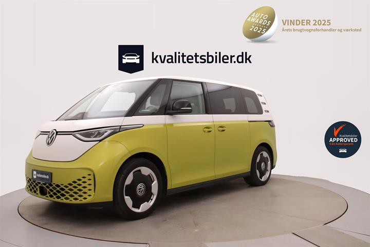 Gul VW ID.Buzz fra 2024 set udefra