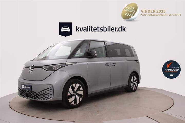 Sølv VW ID.Buzz fra 2024 set udefra