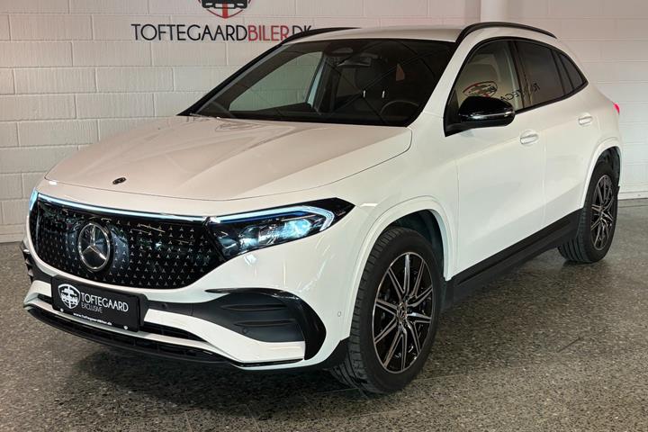 Gul Mercedes EQA250+ fra 2025 set udefra