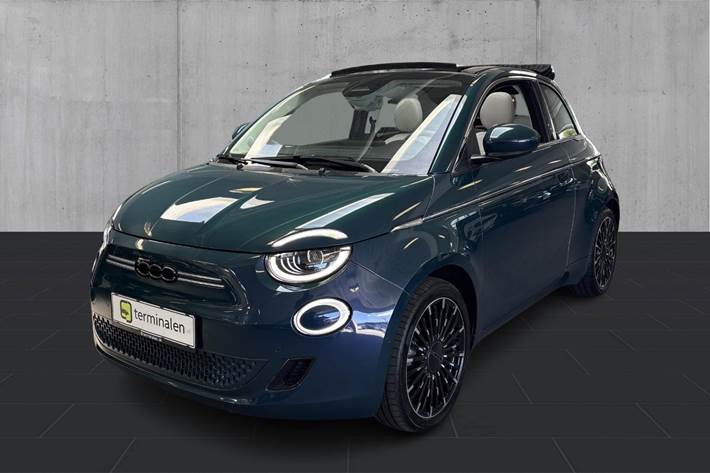 Grøn Fiat 500e fra 2023