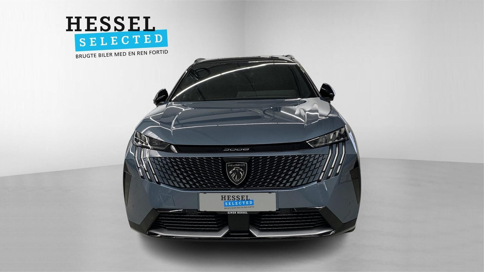 Blå Peugeot e-5008 fra 2025