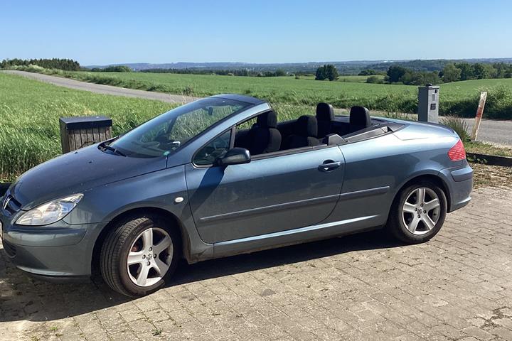 Blå Peugeot 307 fra 2004