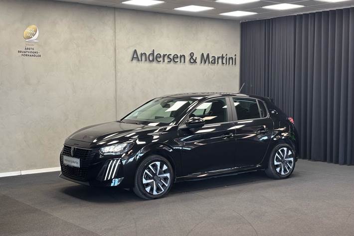 Sort Peugeot e-208 fra 2024