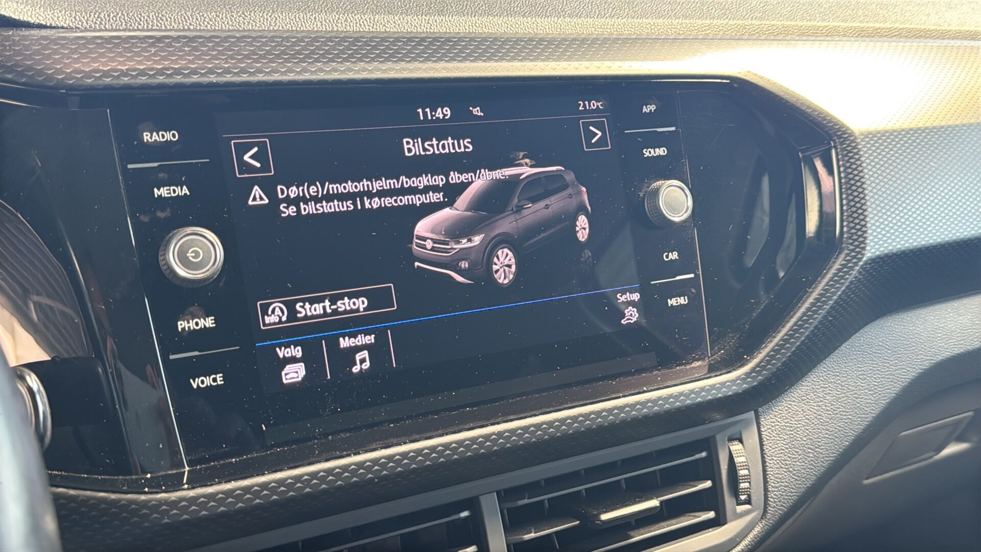 Rød VW T-Cross fra 2020