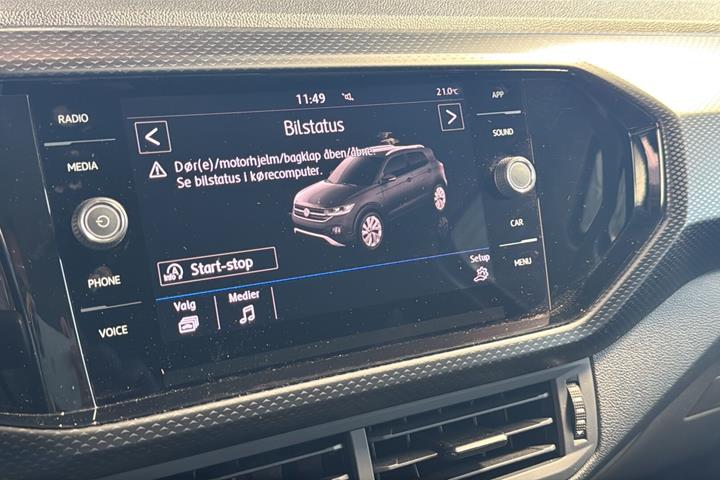 Rød VW T-Cross fra 2020